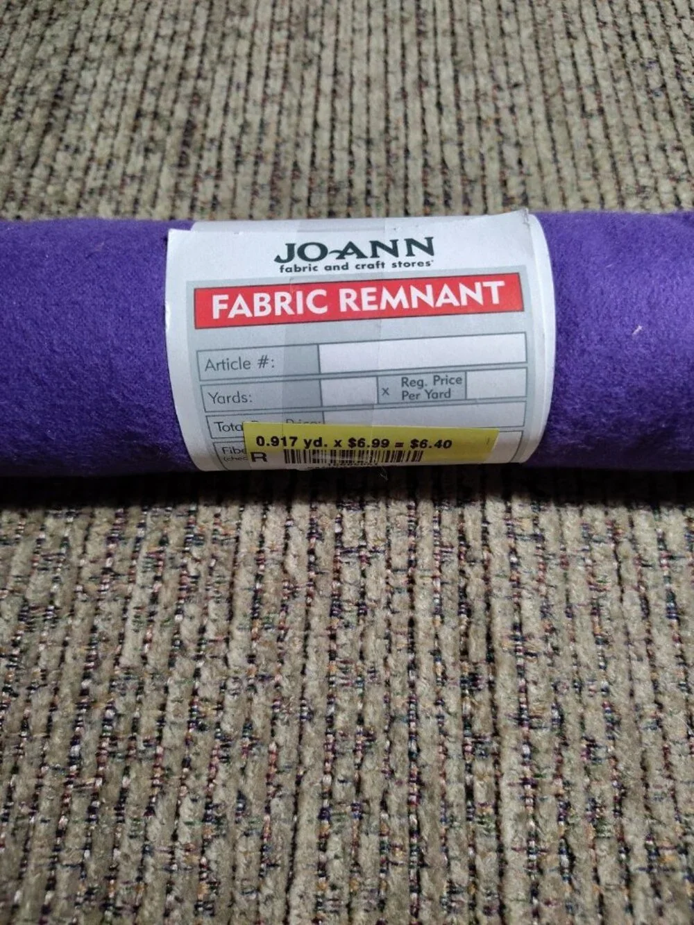 Fabric Remnant Type, Size, Color, Material And Manufacturer Varies See Pictures